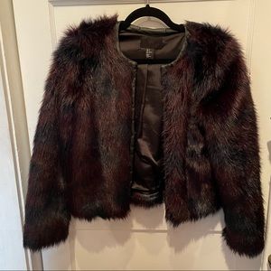 H&M Faux Fur Crop Jacket